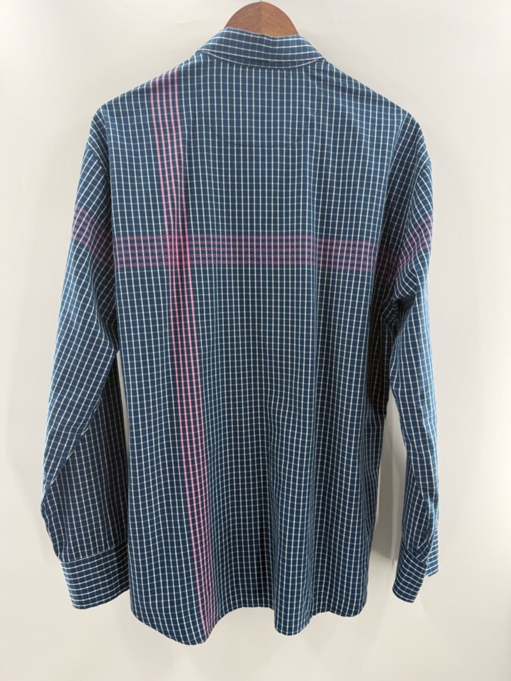 Tommy Bahama Men’s 100% Cotton Checked Button Up Long Sleeve Blue Size Large - Picture 5 of 8